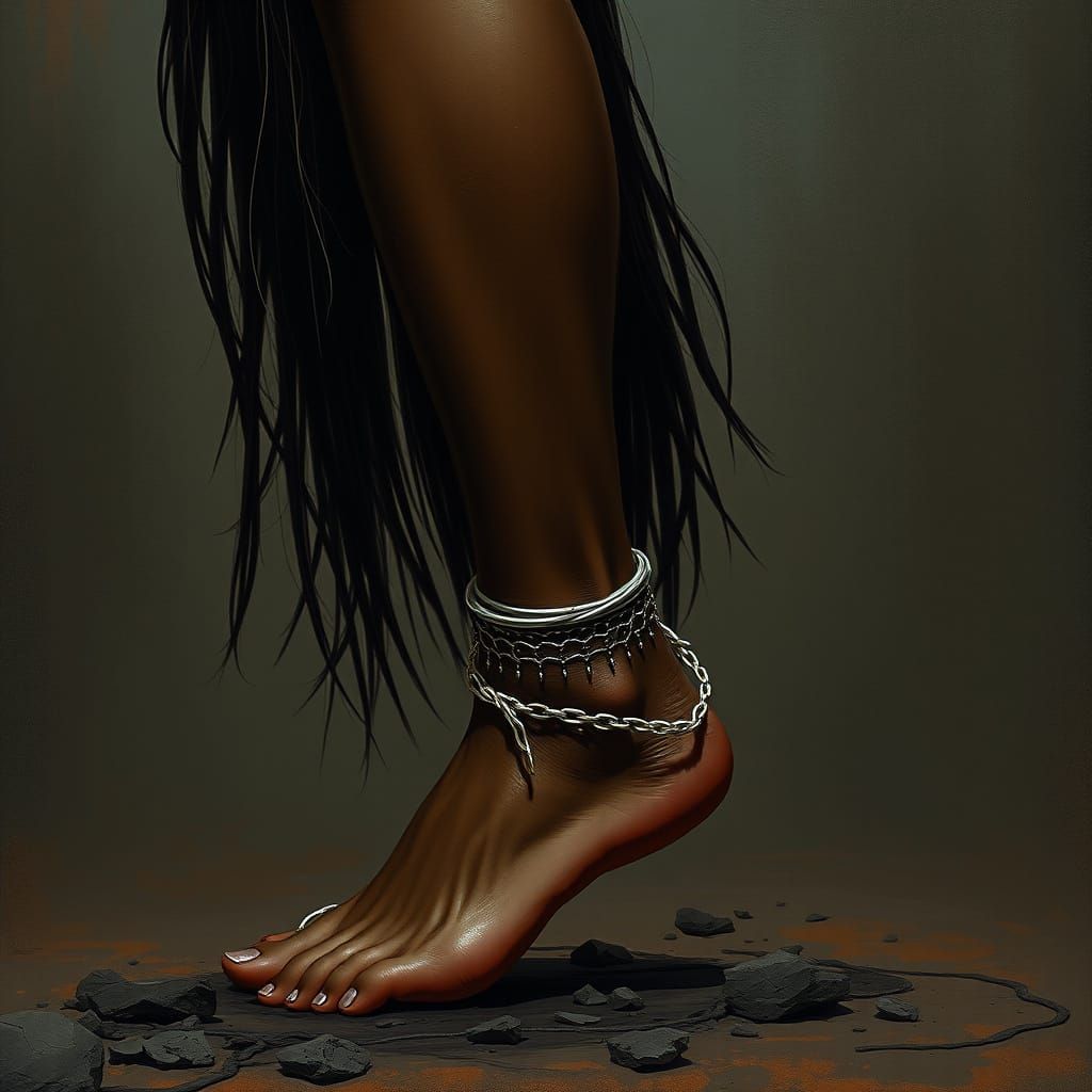 Dark Goddess in Ethereal Glow