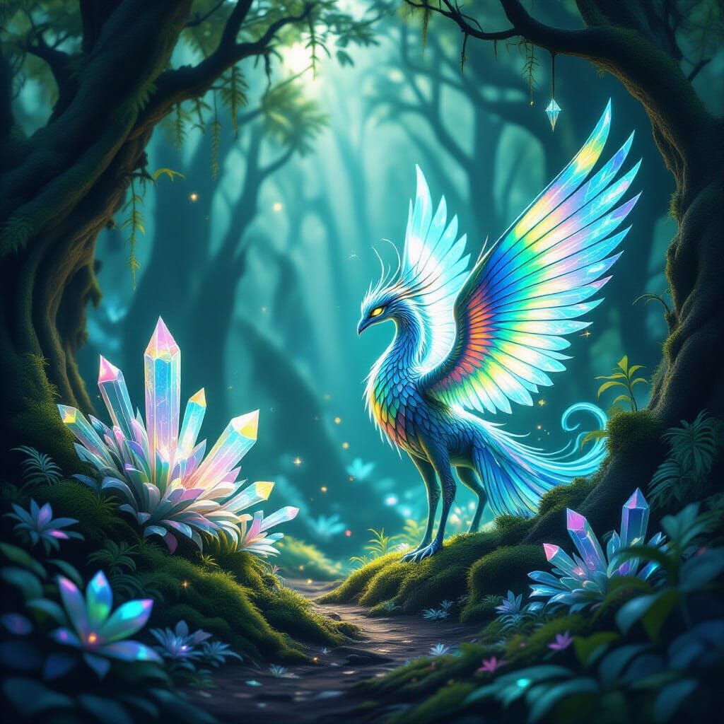 Magical Forest Creatures and Bioluminescent Plants