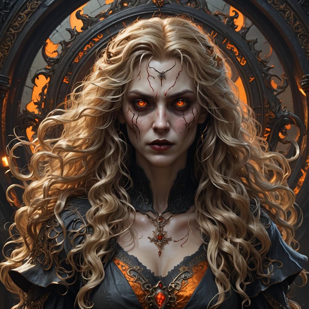 Vampire Werewolf Hybrid in Detailed Dark Fantasy Art