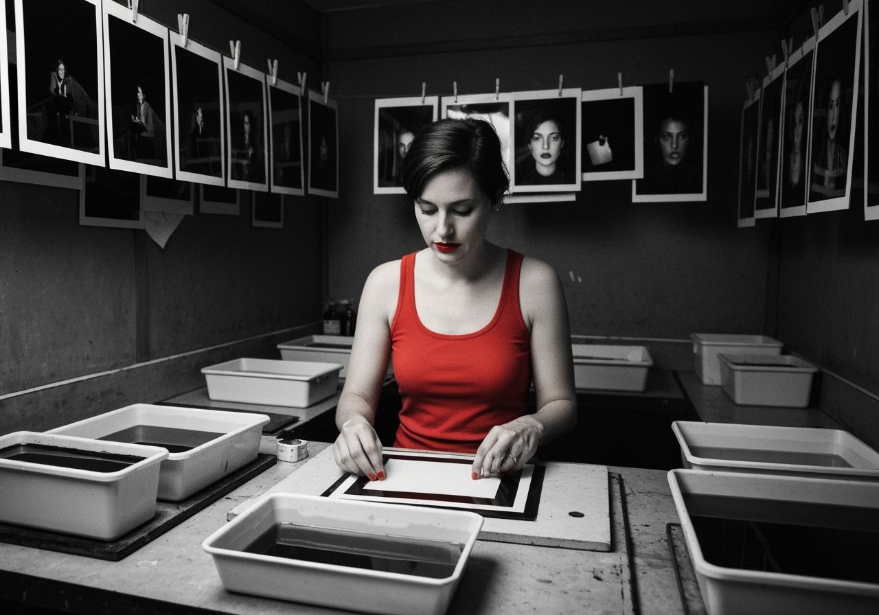 Morgan Webb in Darkroom: Ansel Adams Style Photography