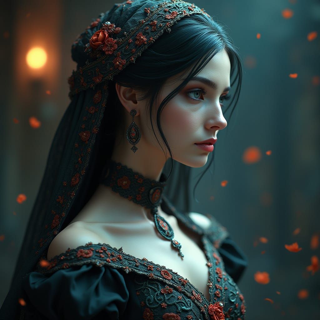 Dark Figure in Dramatic Lighting - Concept Art Portrait