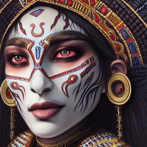 Hyperrealistic Aztec Goddess Tlaltecuhtli