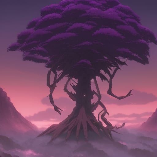 Eldritch Tree Titan: Grimdark Anime Concept Art