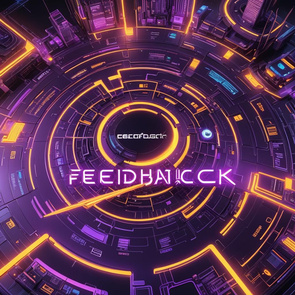 Futuristic Feedback Interface in Neon Colors