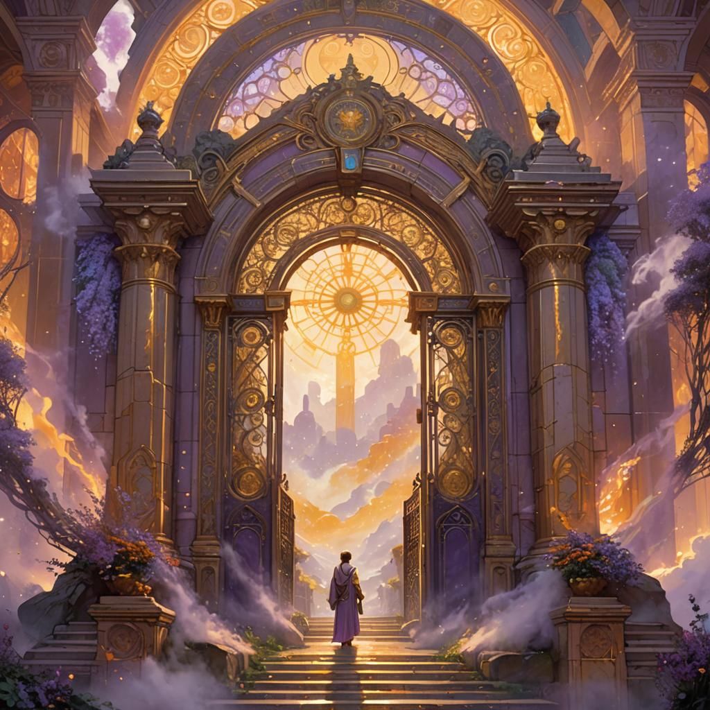 Heaven's Gate: Art Nouveau Divine Ascension