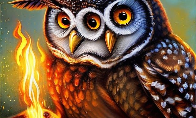 👁️👁️👁️🦉 : Three EYED two beak OWL😃