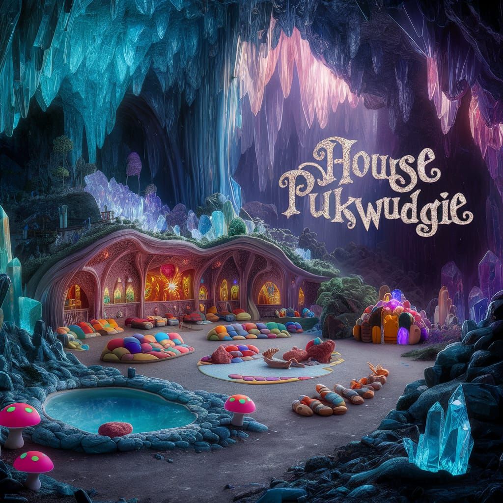 Magical Bioluminescent Crystal Cavern Beneath Ilvermorny