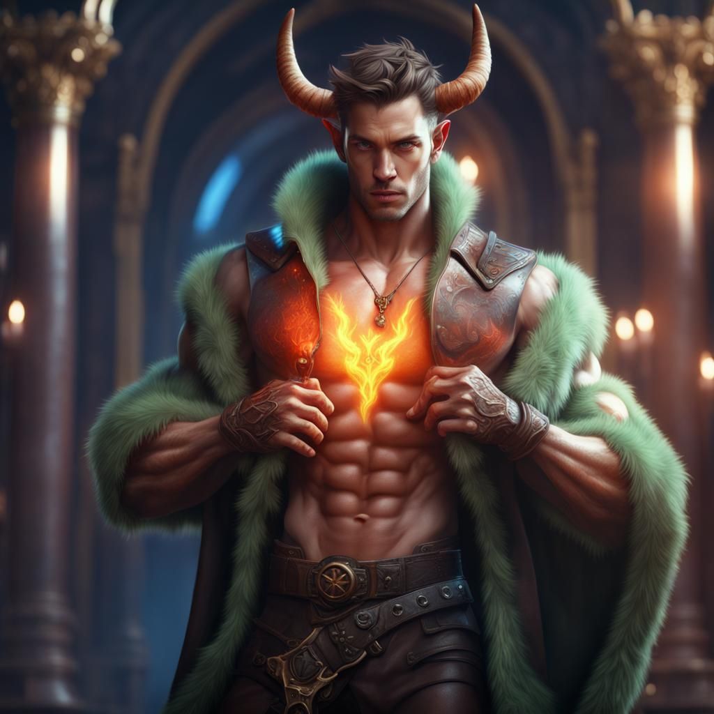 Handsome Devil in Fur Coat: Fantasy Concept Art