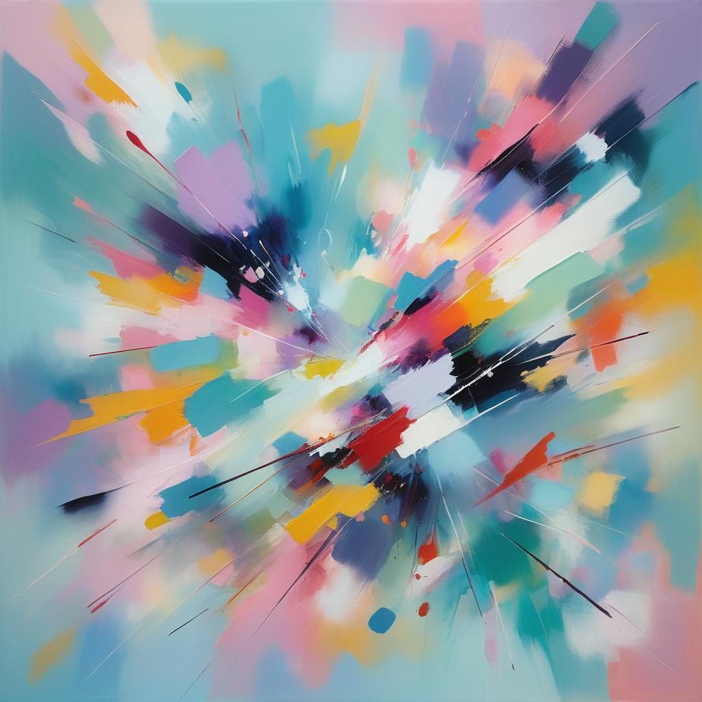 Abstract Expressionism: Serene Setting in Dreamlike Quality