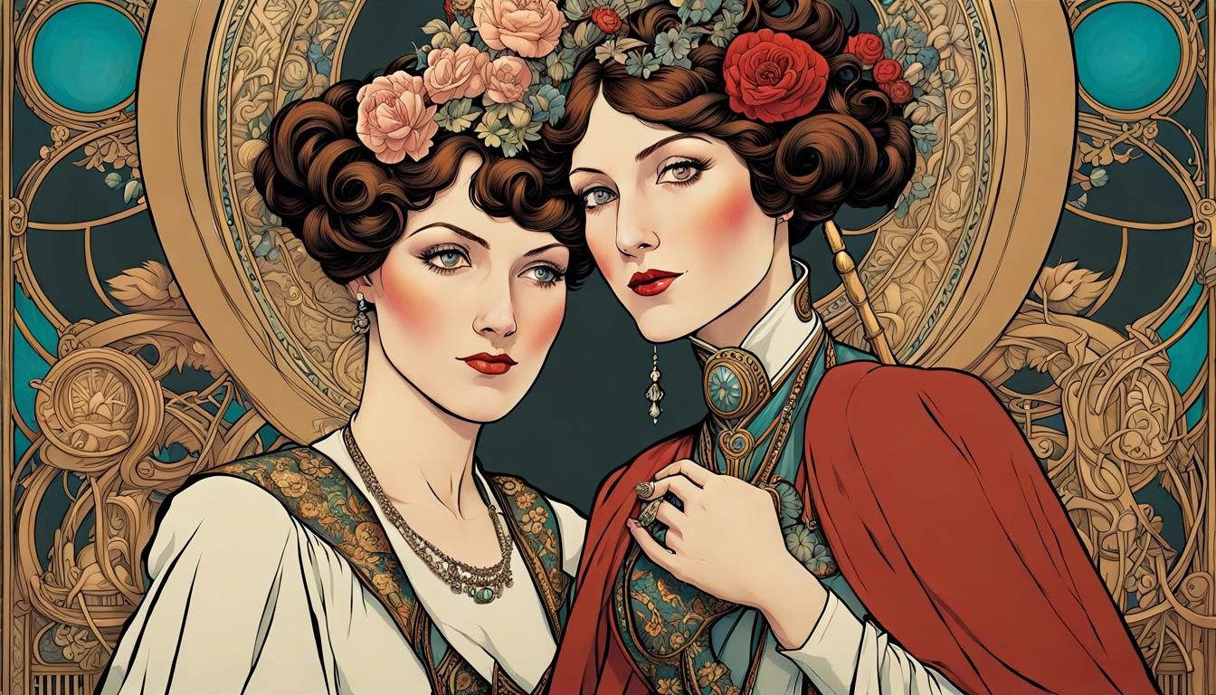 Gynoid Governess in Art Nouveau Graphic Novel