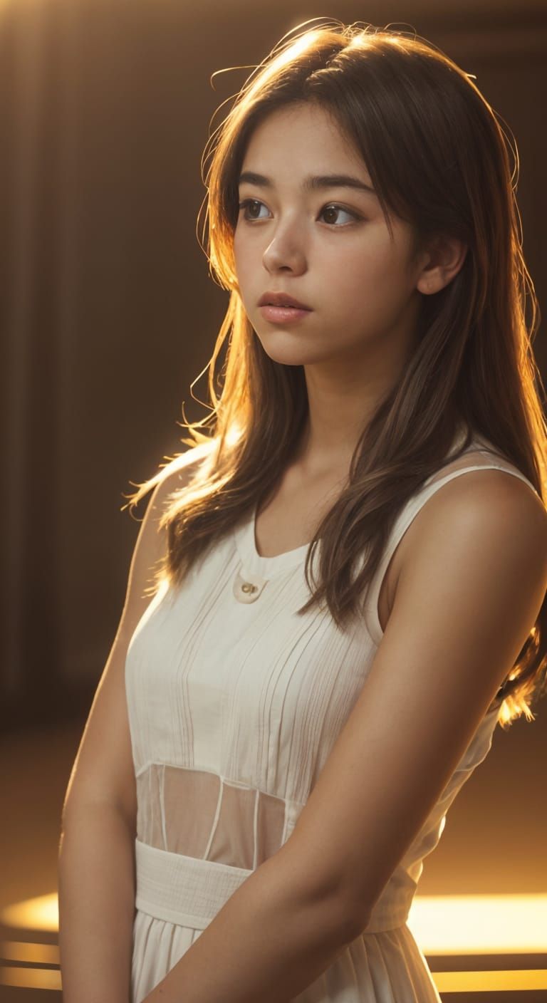 Radiant Pageboy Bathed in Light