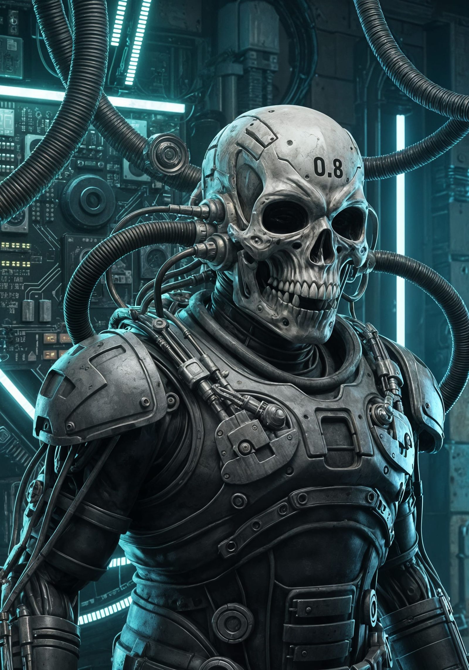 Warrior in Biomechanical Armor, Unreal Engine 5 Render