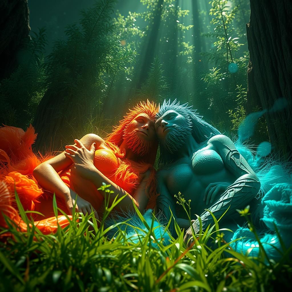 Entwined Figures in Nettle Cloisters: Hyperdetailed Concept ...