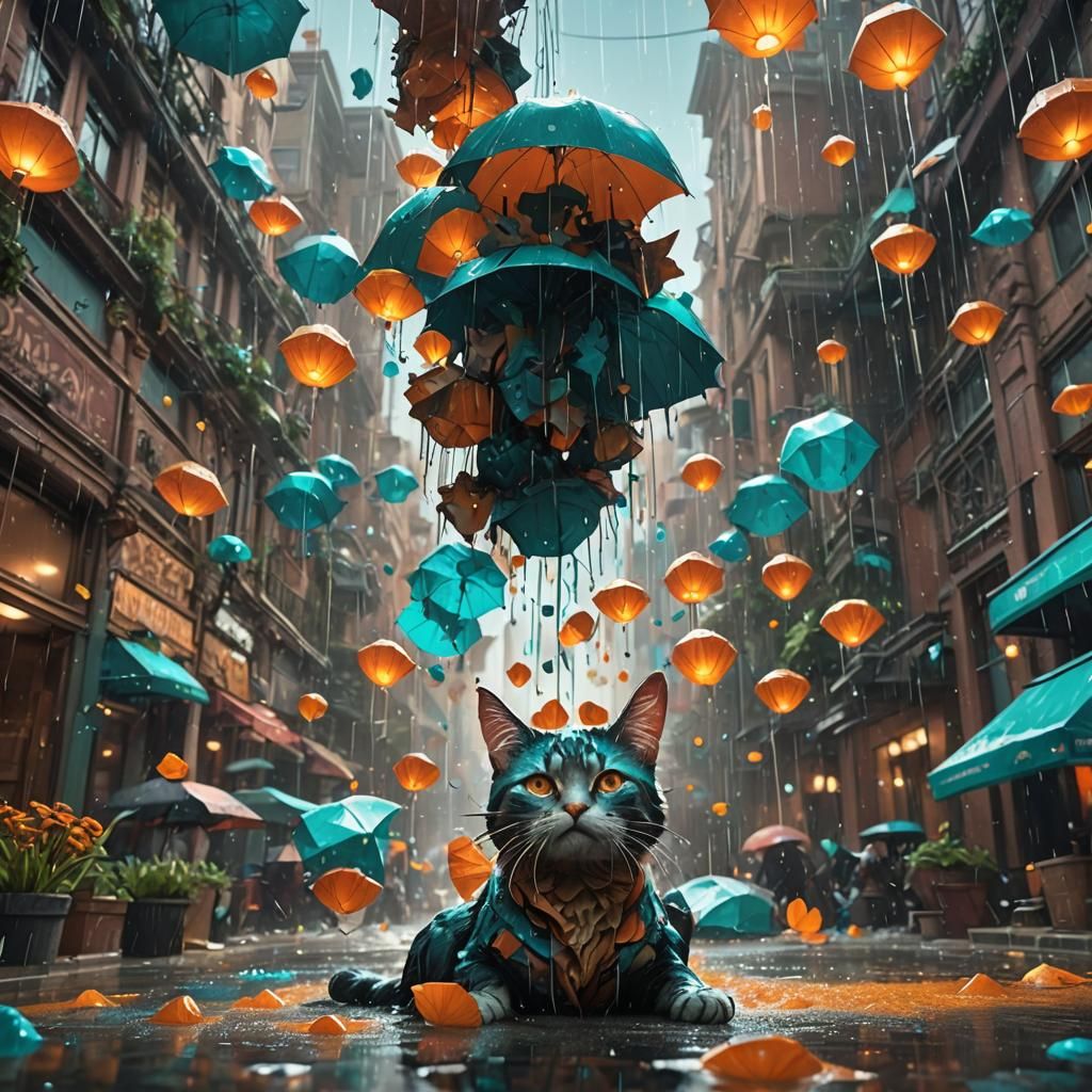 Raining Cats: Hyperdetailed Concept Art