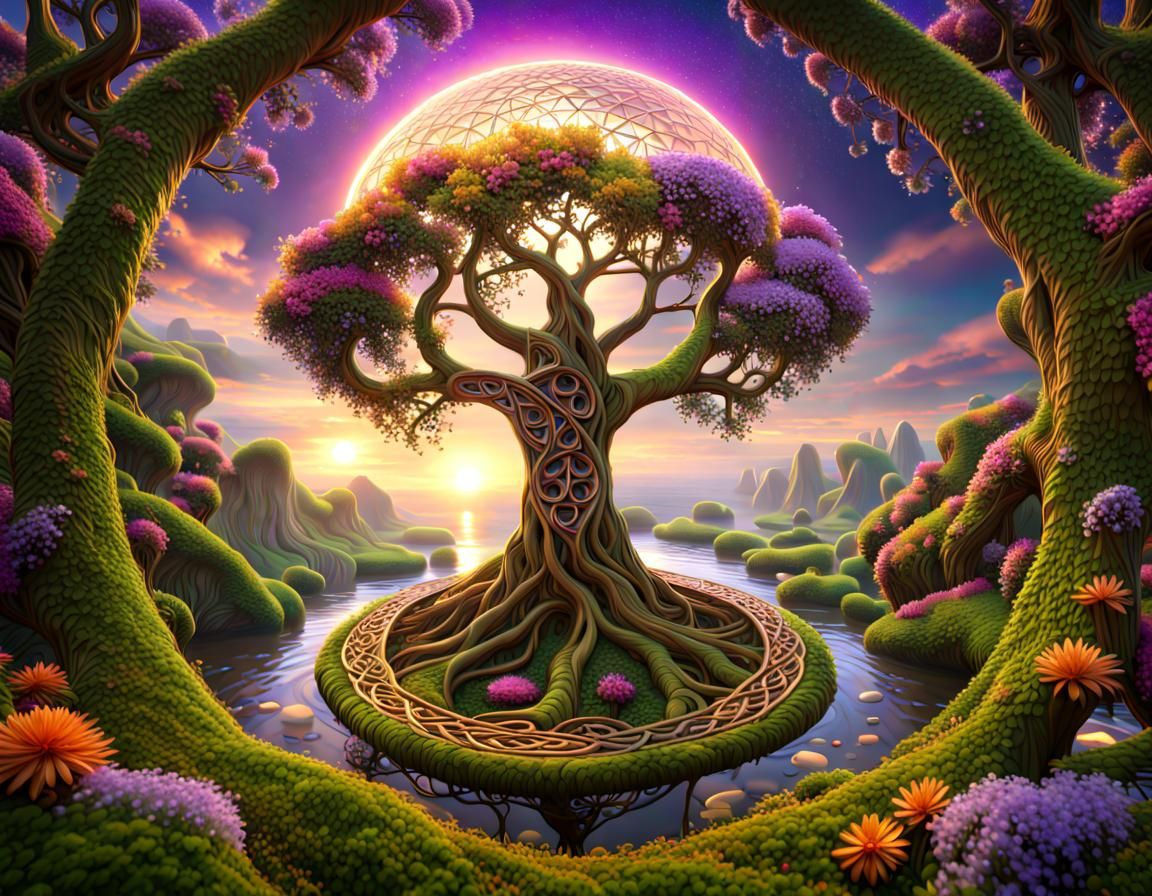 Tree of Life in Celtic Forest, Unreal Engine