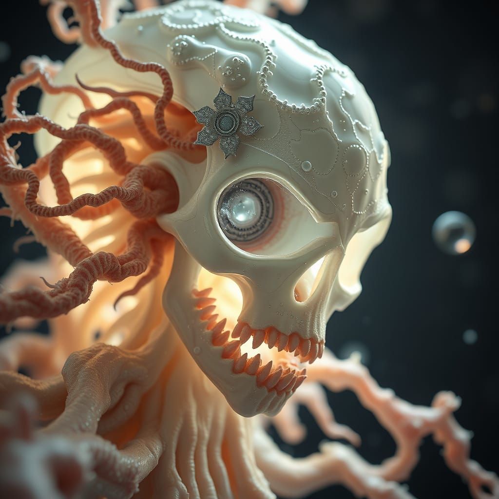 Lovecraftian Space Horror in Biomechanical Style