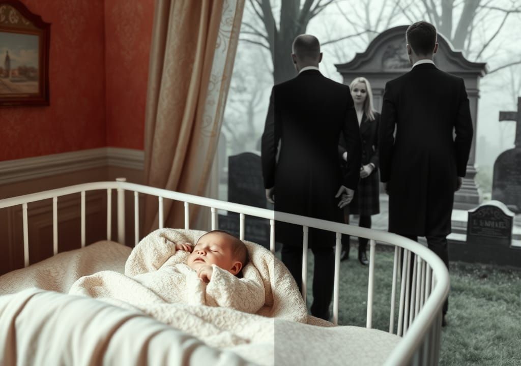 Double Exposure of Serenity and Mortality in a Baby's Bedroo...