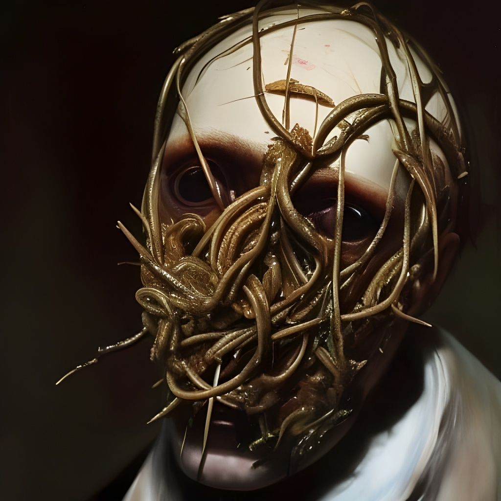 Ugly hideous portrait