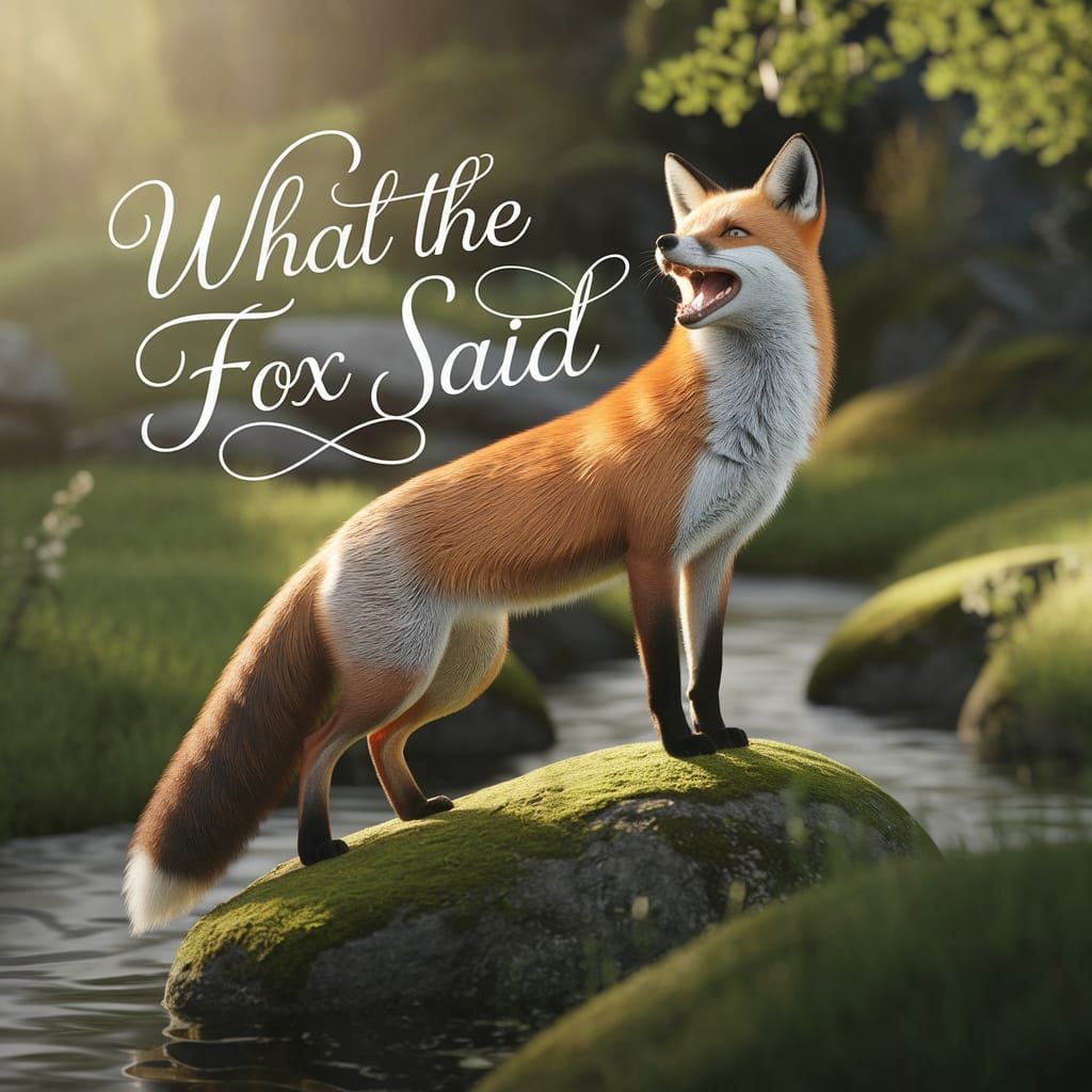 Sleek Red Fox Serenades in Sunlit Forest Glade