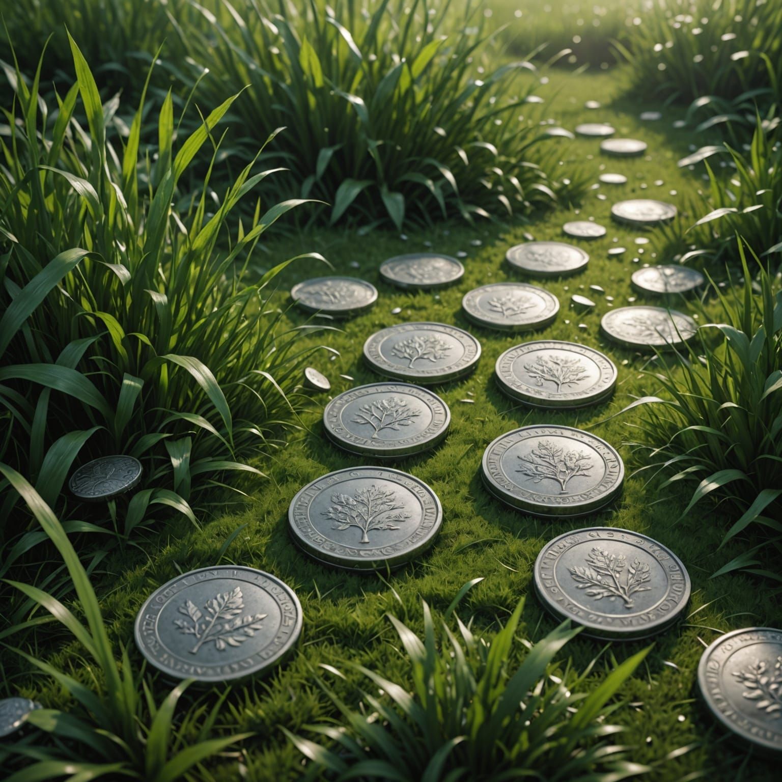 Surreal Landscape of Shimmering Treasure