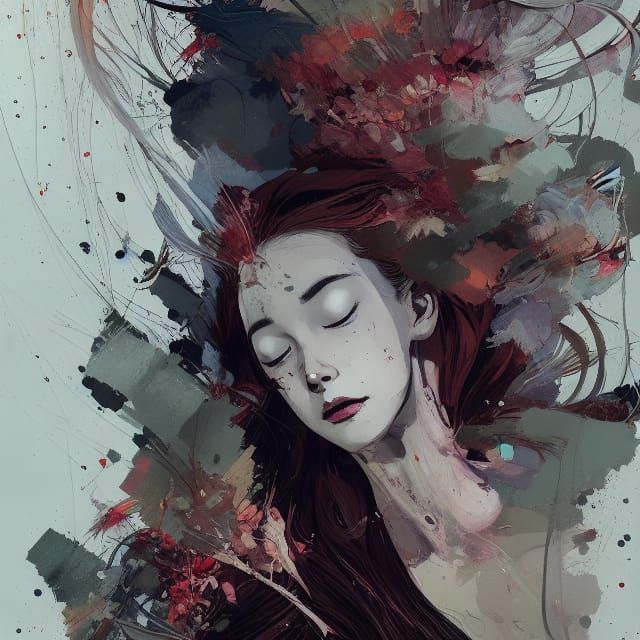 Terrifying Sleeping Beauty in Horror Speedpaint Style