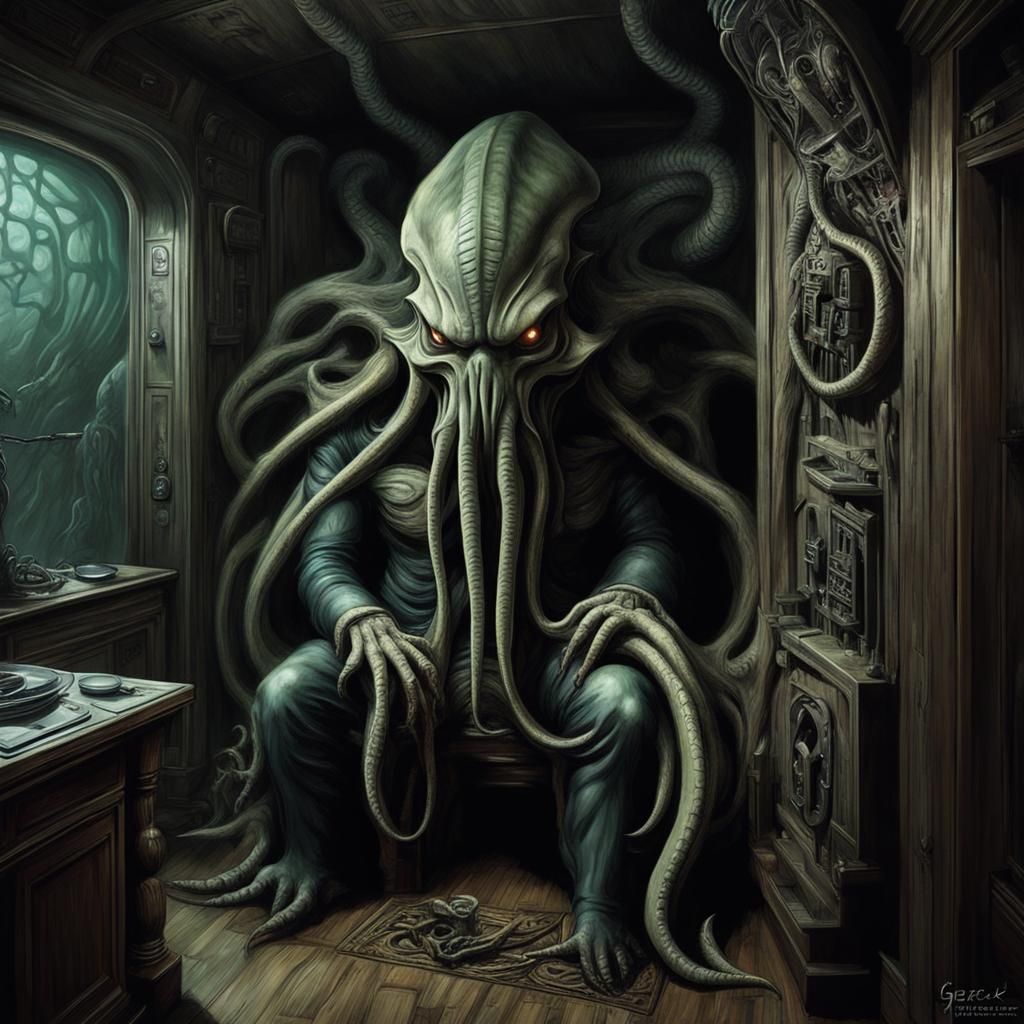 Cthulhu Dreaming in R'lyeh with Predator