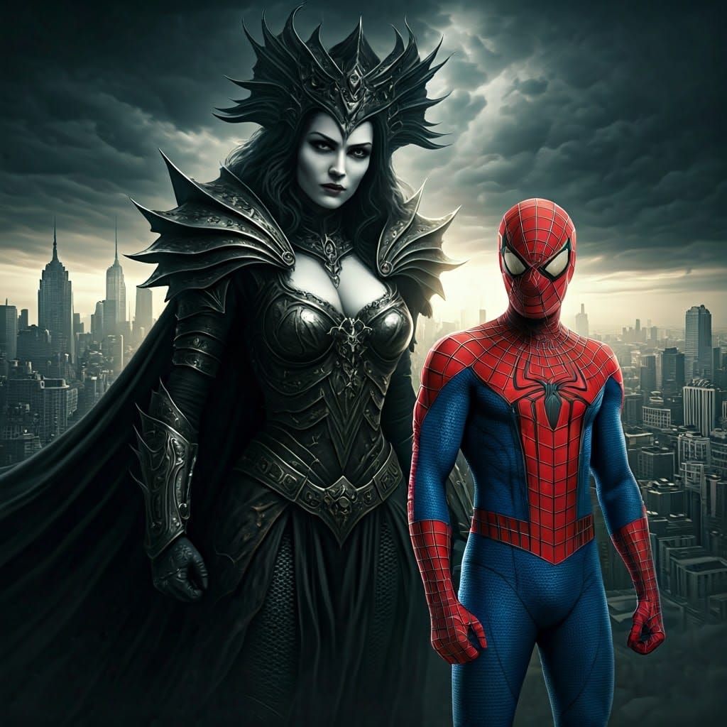 Lady Death and Spider-Man: Cinematic Live-Action Portrait
