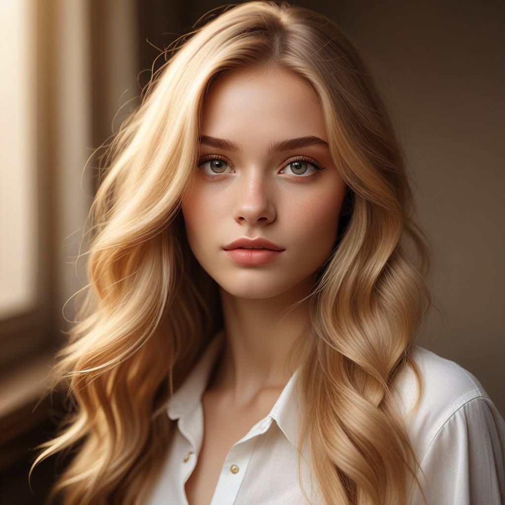 pretty blonde - direct look