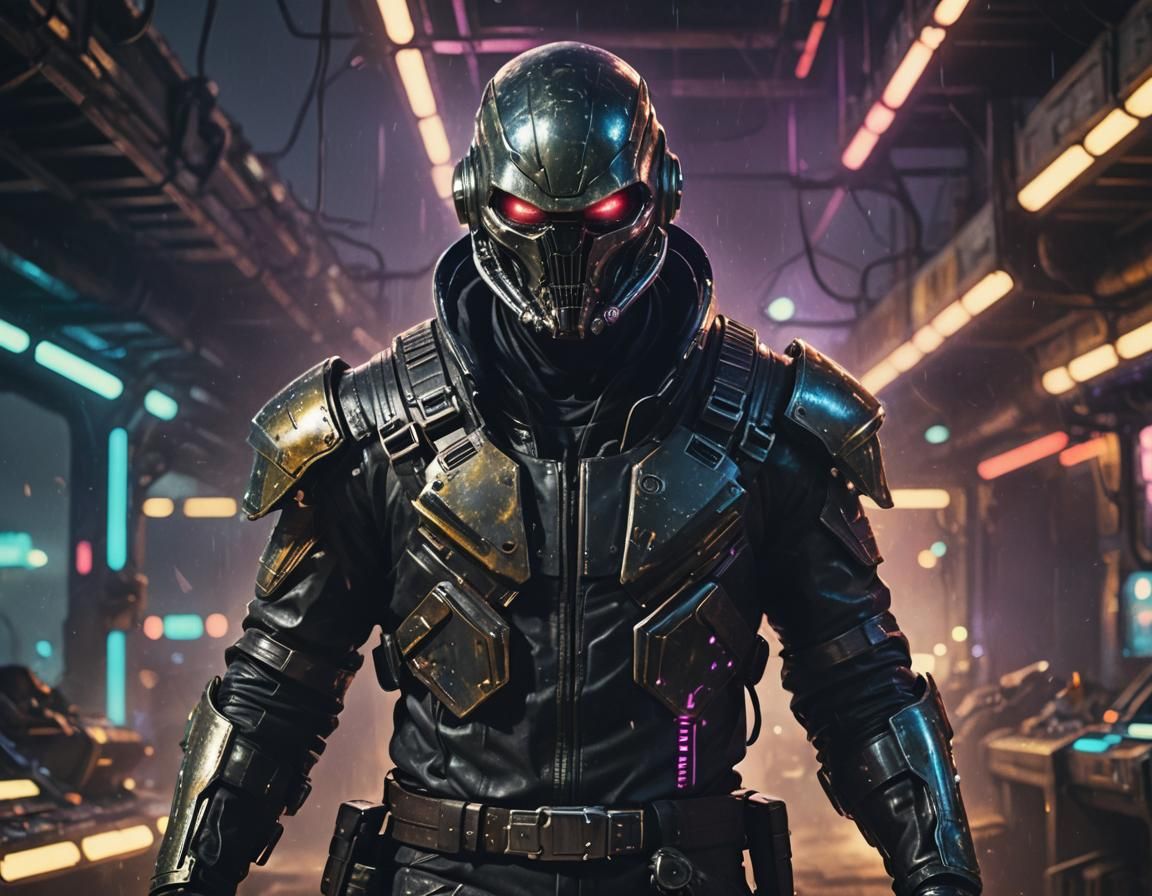 Alien Outlaw in Gritty Spaceport Concept Art