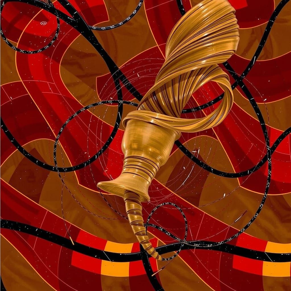 Abstract Swirling Vortex Forms in Dynamic Motion