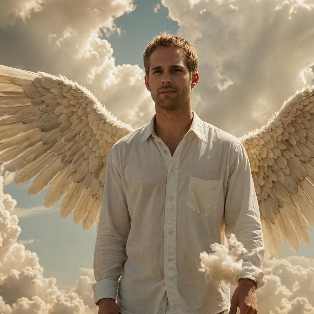Paul Walker as Angel in Cloudscape, Cinematic Still