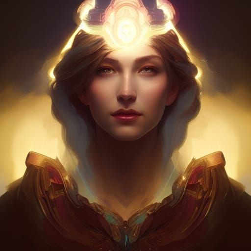 Queen of Light Portrait in Hyperdetailed Digital Art