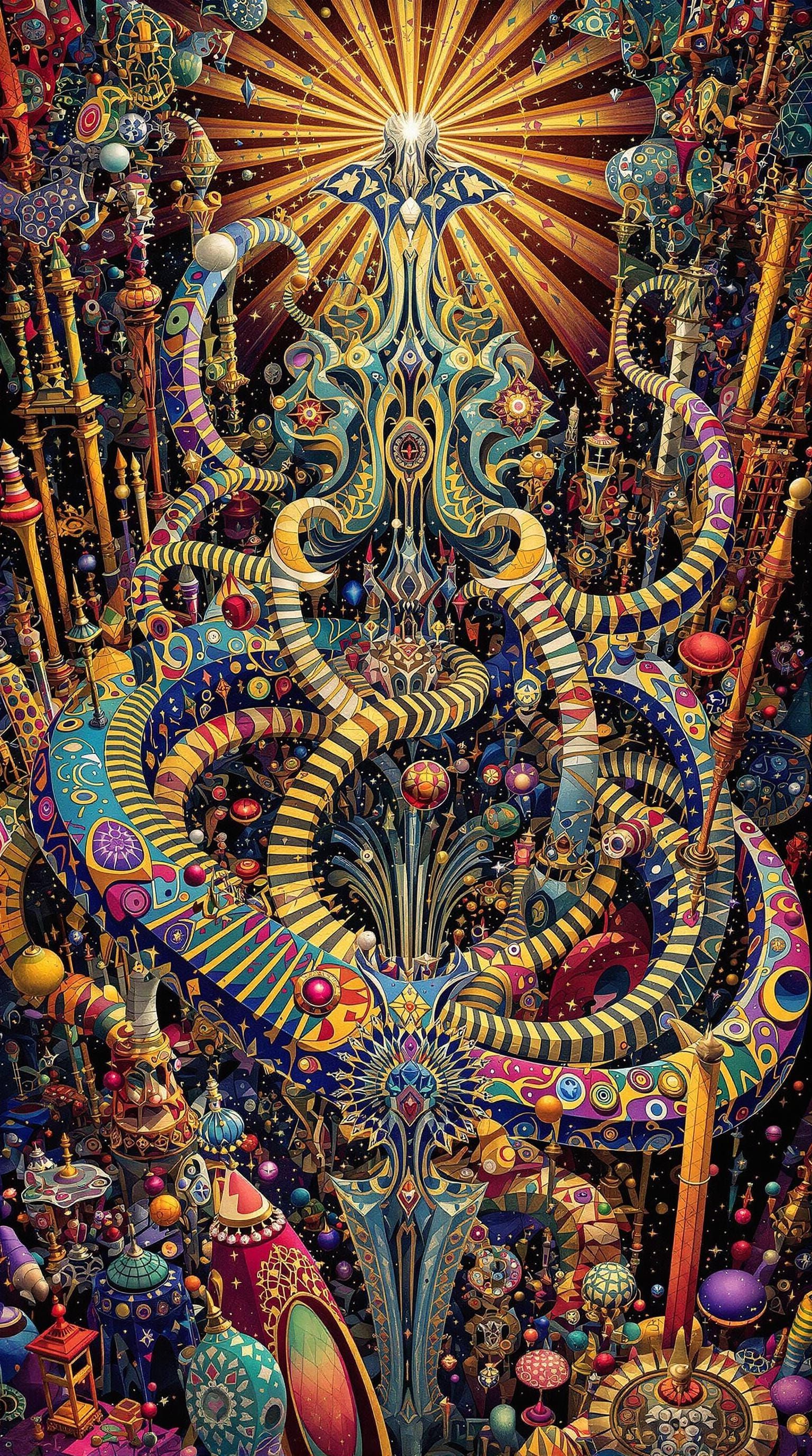 Surreal Paisley Torus in Hyperbolic Geometry