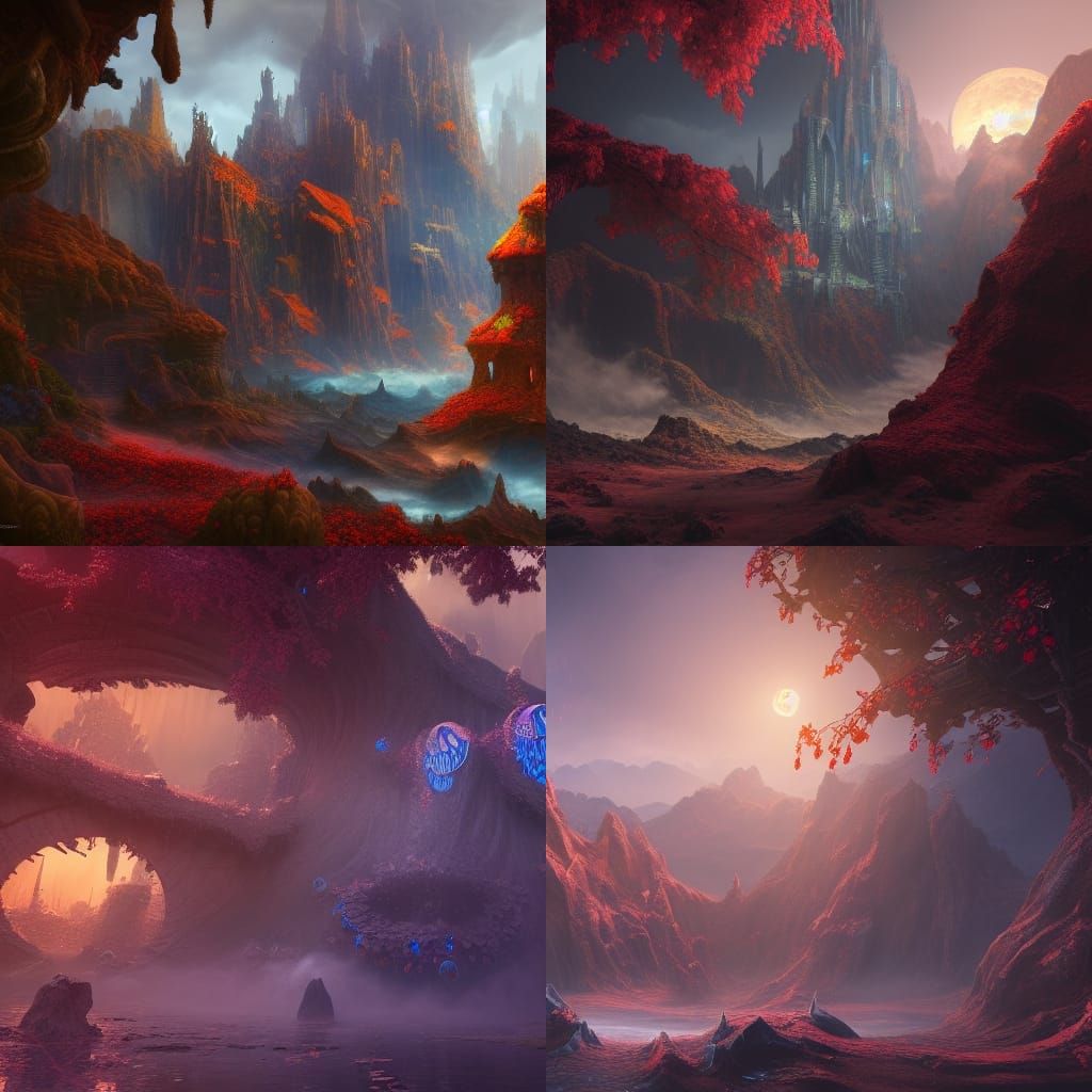 Fantastical 3D Render in Detailed Matte Style