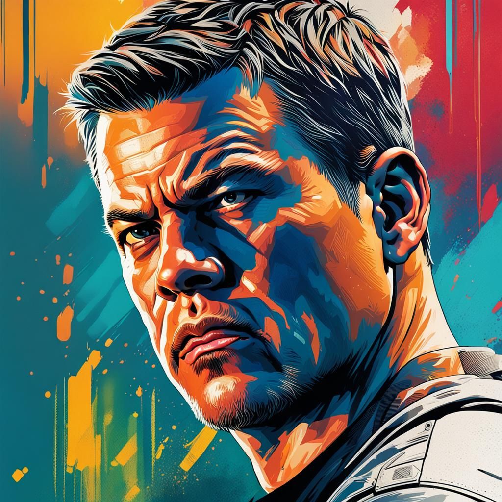 Hyperrealistic Portrait of Jason Bourne