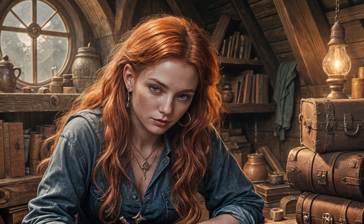 Young Witch Researches Spellbook