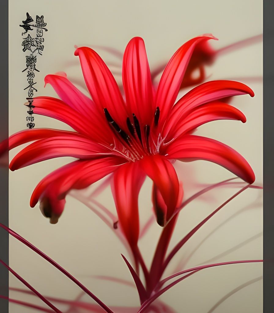 Red Spider Lily in Anime Style