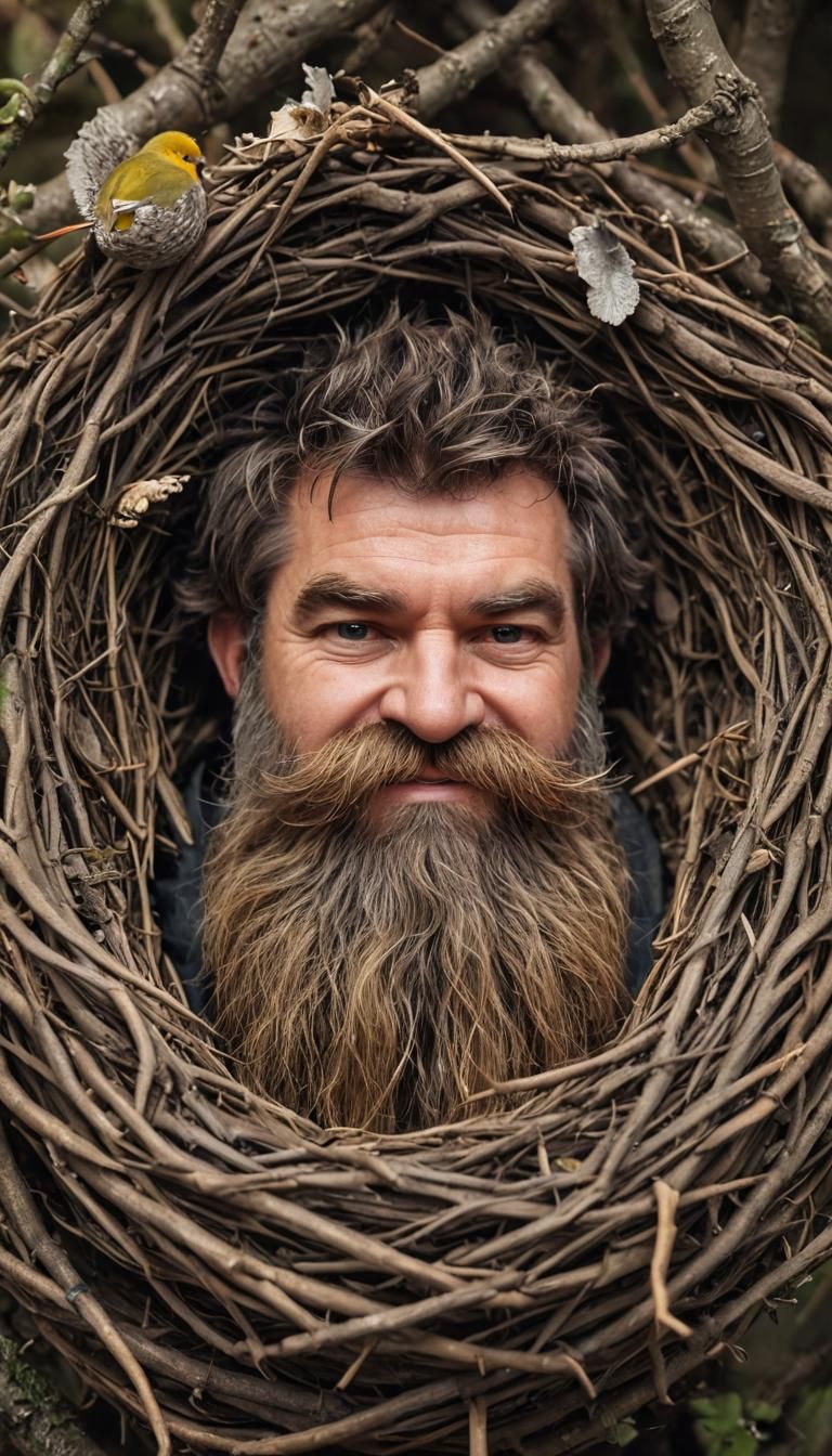 (Cute Chibi Dwarven Beard Is A Nest For Adorable Baby Birds:...