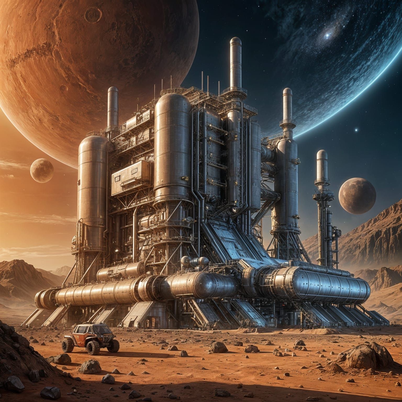 Mars Colony Lifeline: Futuristic Nuclear Power Plant