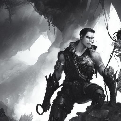 Hero Comic Book Page in Disney Noir Style