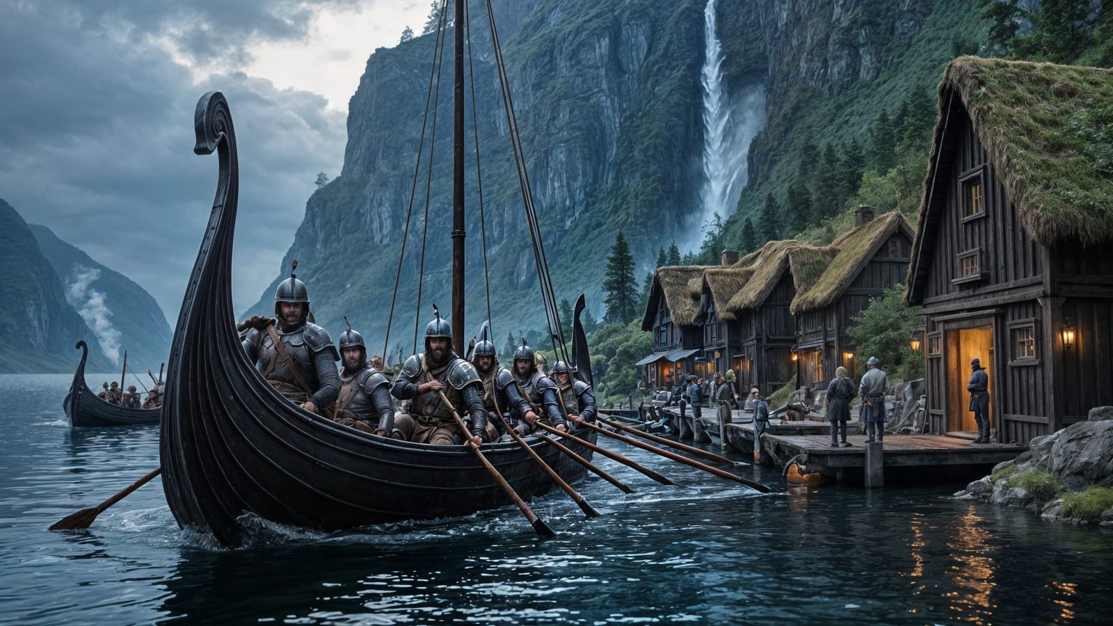 A Viking longboat