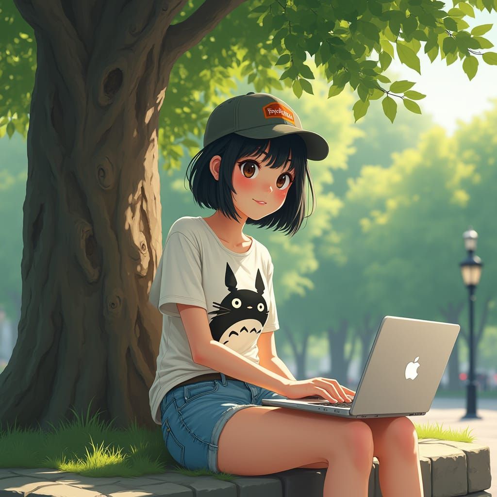 Hyper-Realistic Portrait of a Young Asian Woman in Boston