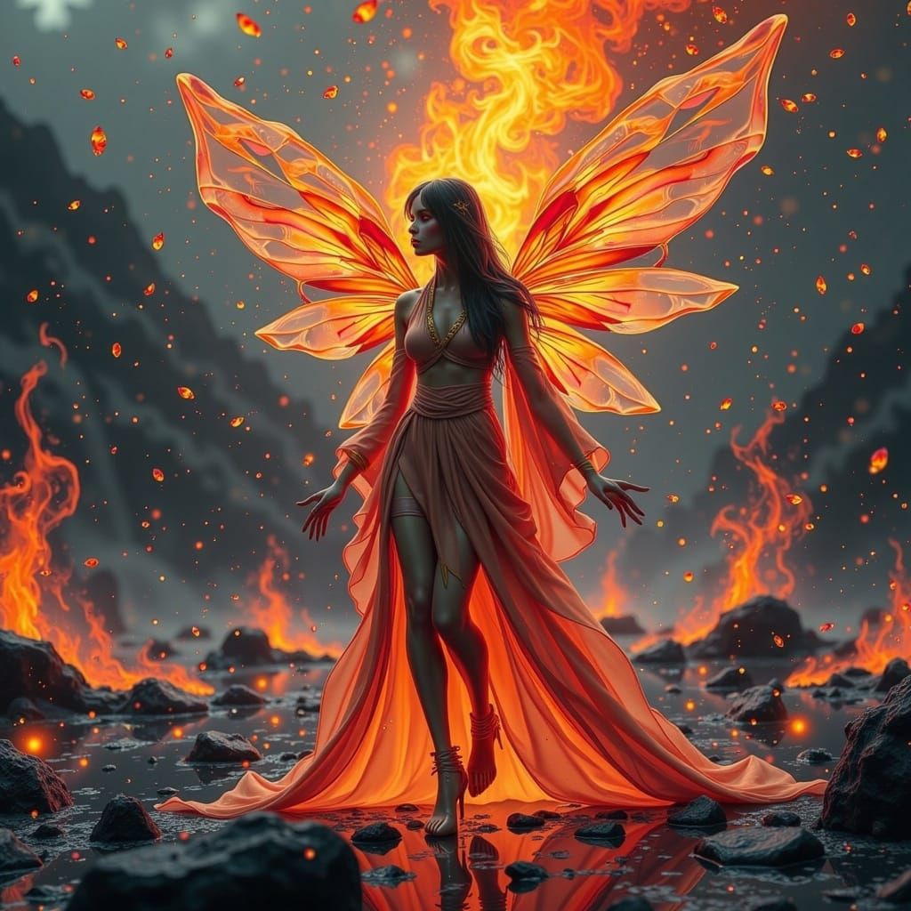 Volcanic Angel Dances: A Surreal Eruption