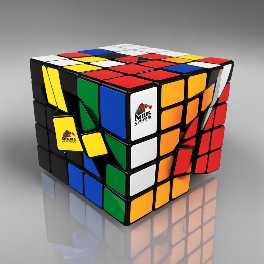 Classic 3x3 Rubik's Cube Render