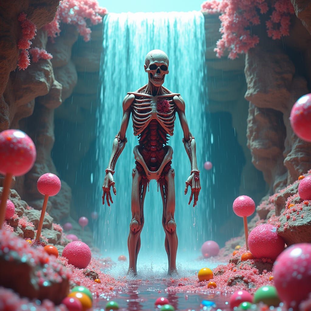 Zombie Showers in Candy World: Matte Painting