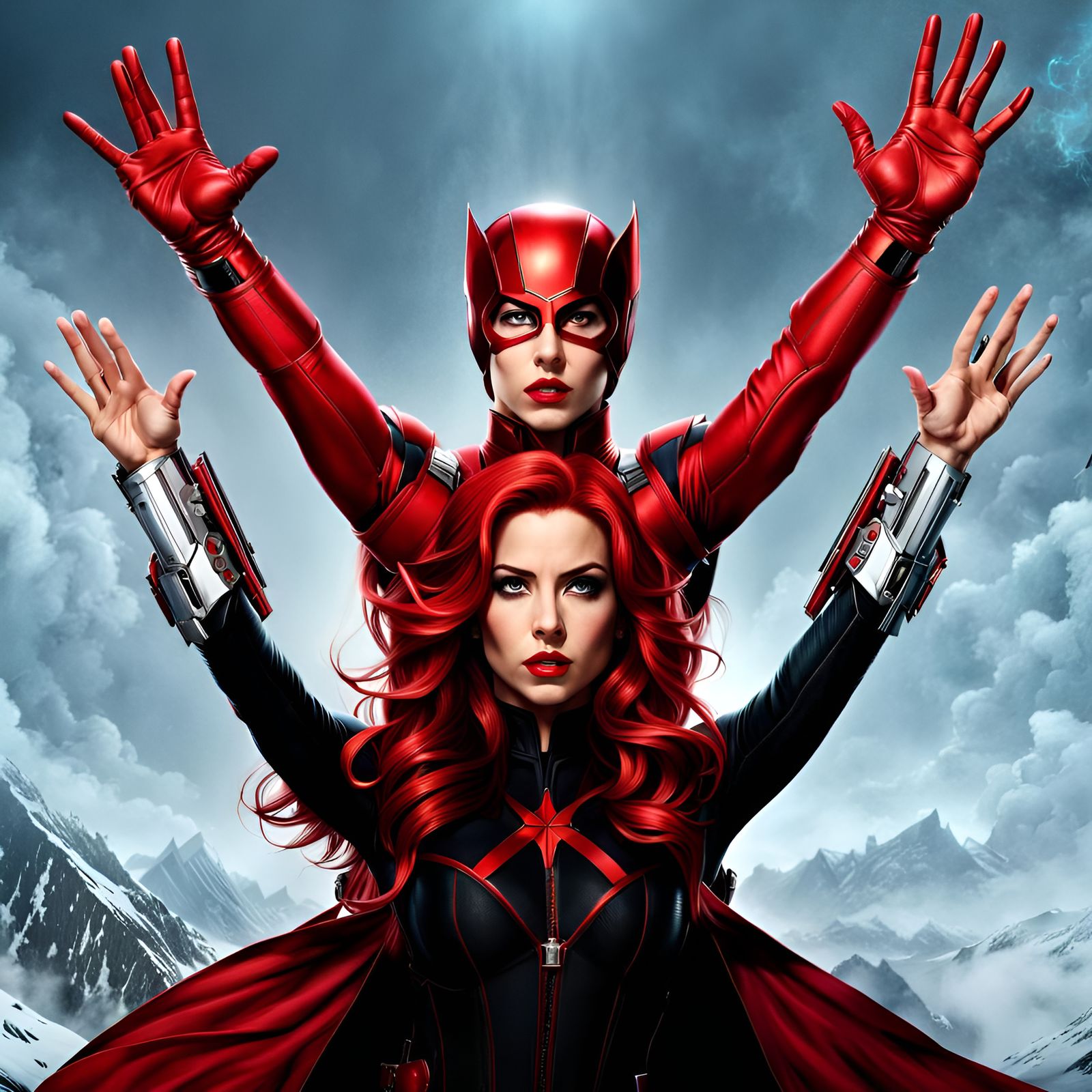 Crimson Cat and Shooting Star