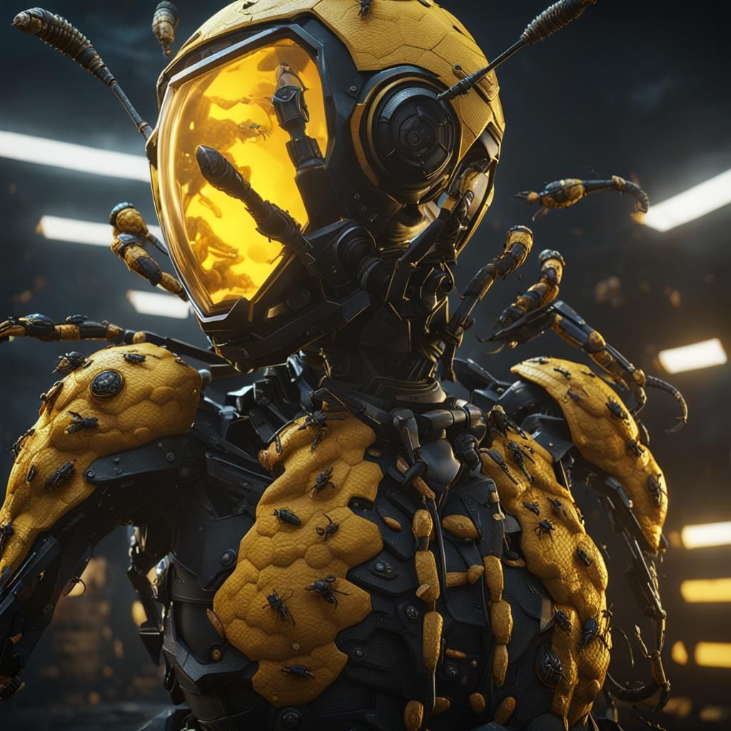 Insectoid Woman in Hive, 3D Game Cinematic