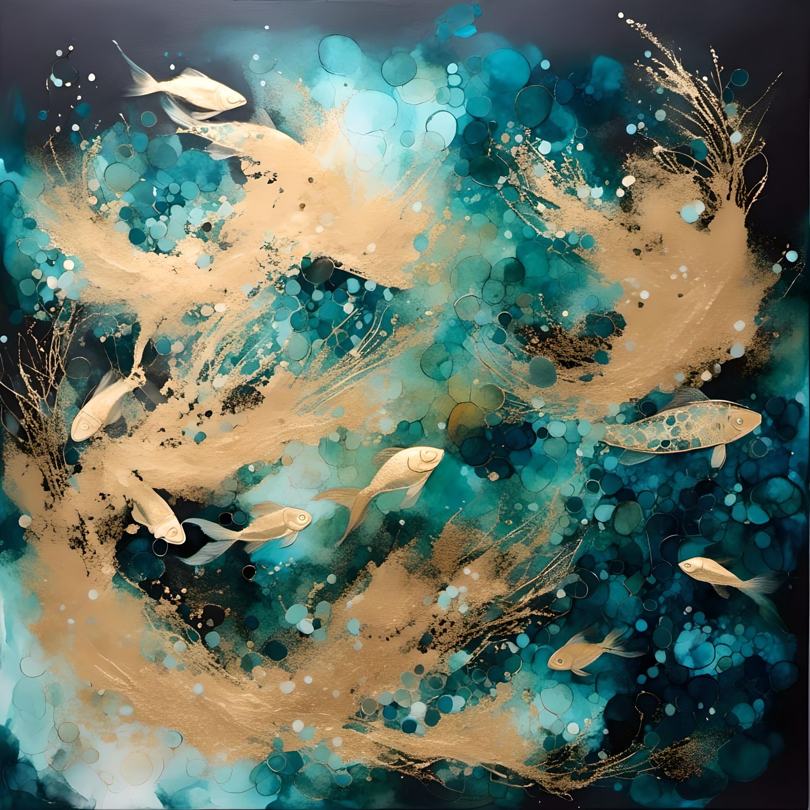 Golden Wicker Fish Sea Princess in Atlantis