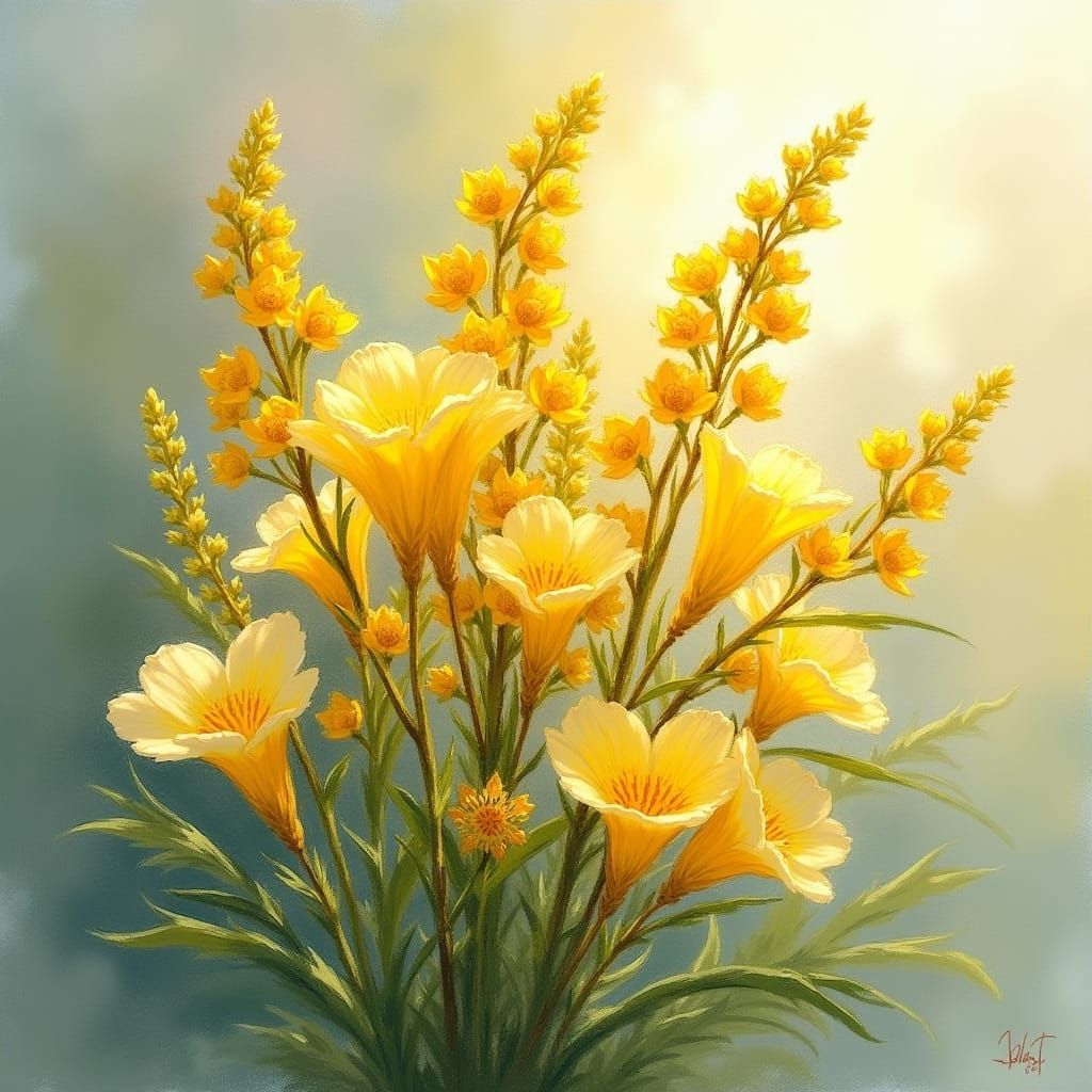 Goldenrod in Impressionist Brushstrokes