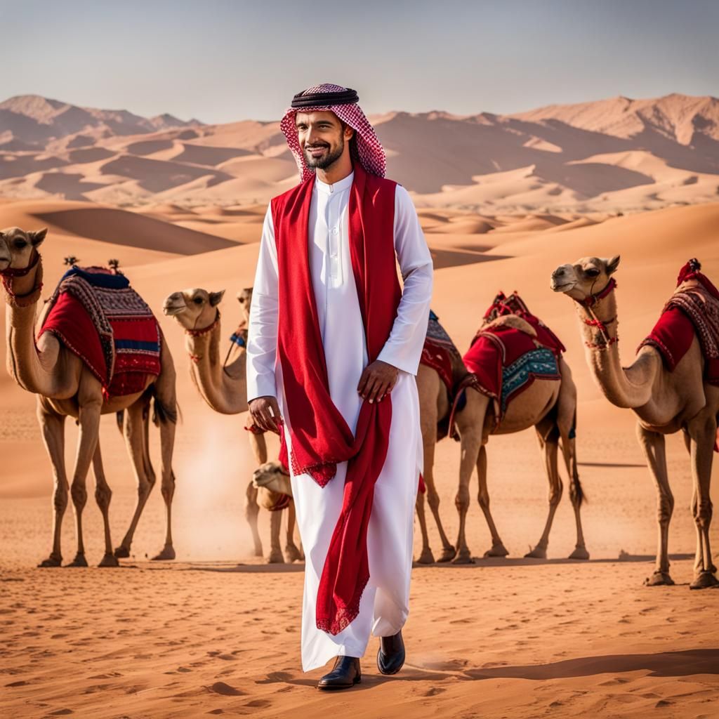 Leader of the camel caravan